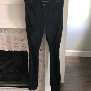 Distressed Black Express Jeans